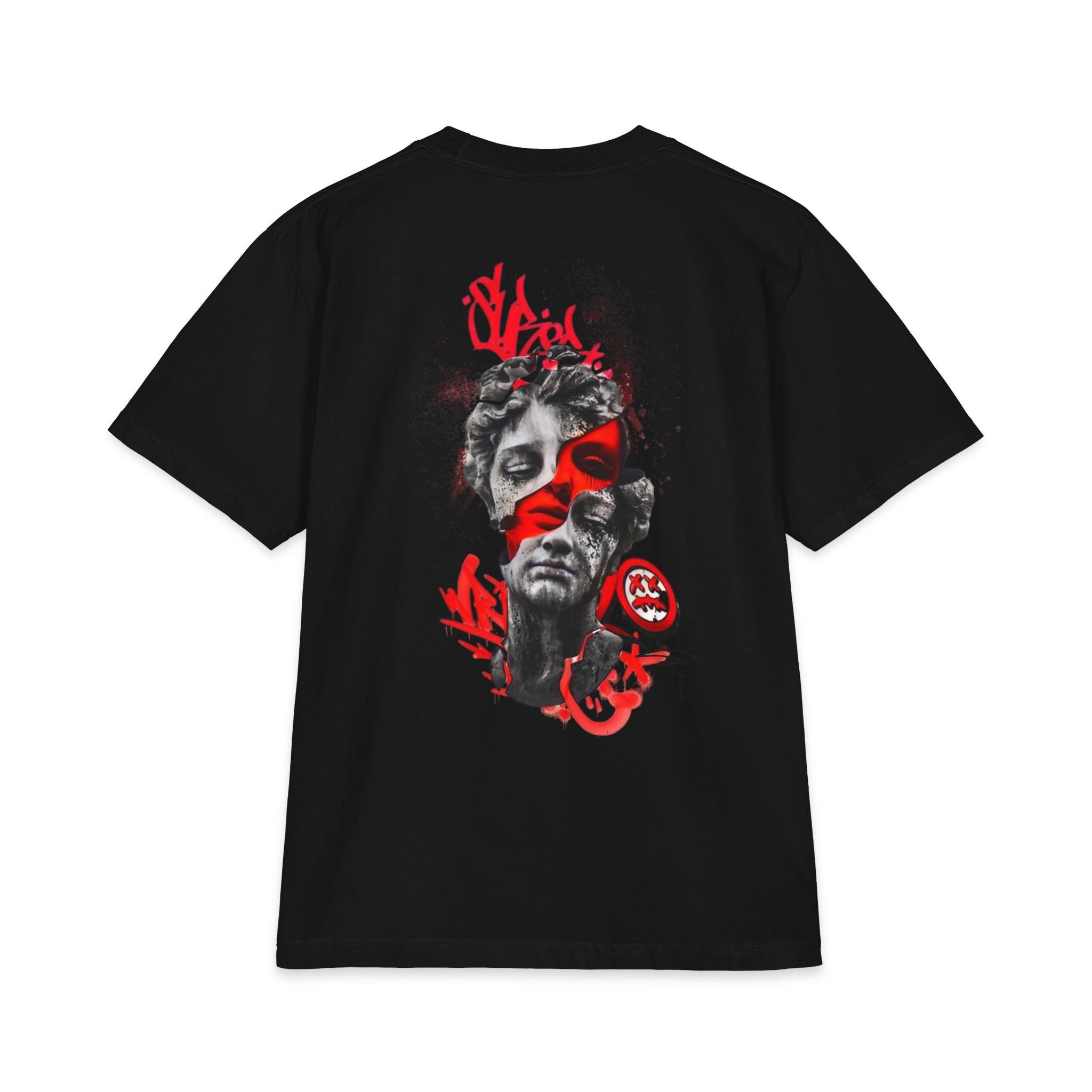 Street Art Graphic Tee — Graffiti Statuesque Backprint